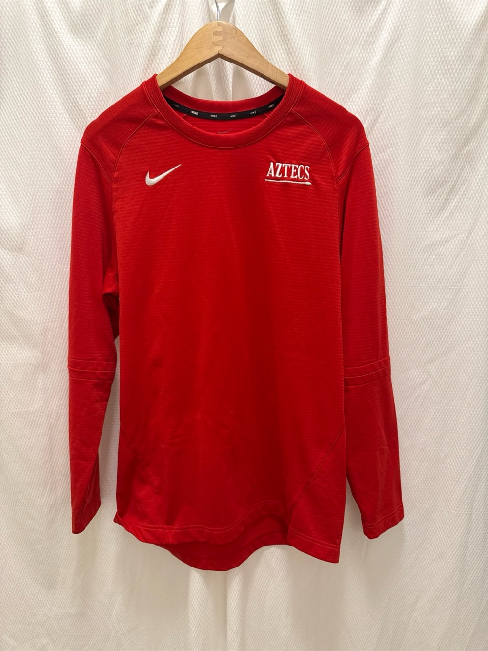 Nike Red Long-Sleeve Aztecs Performance Top for Kids